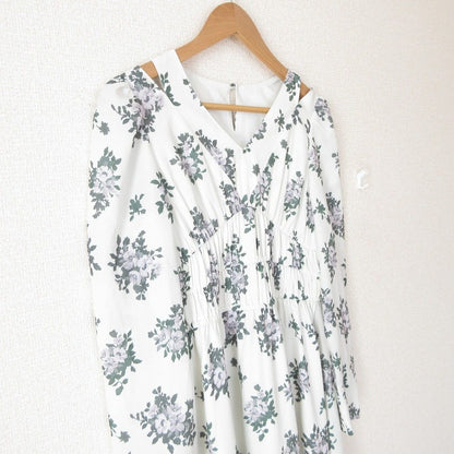 NATURAL BEAUTY BASIC プリント ロング ドレス