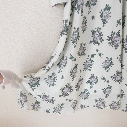 NATURAL BEAUTY BASIC プリント ロング ドレス