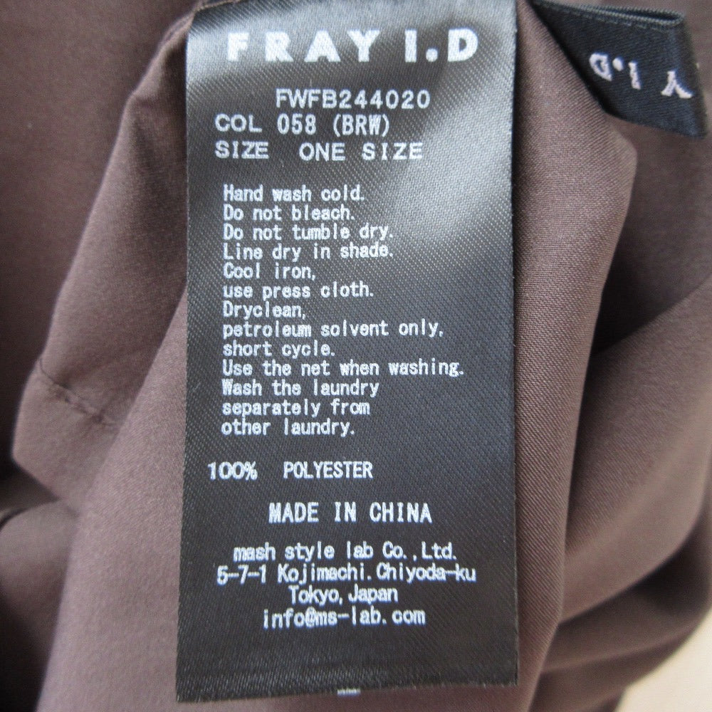 FRAY I.D ノースリボウタイギャザーブラウス 2wayシャツ