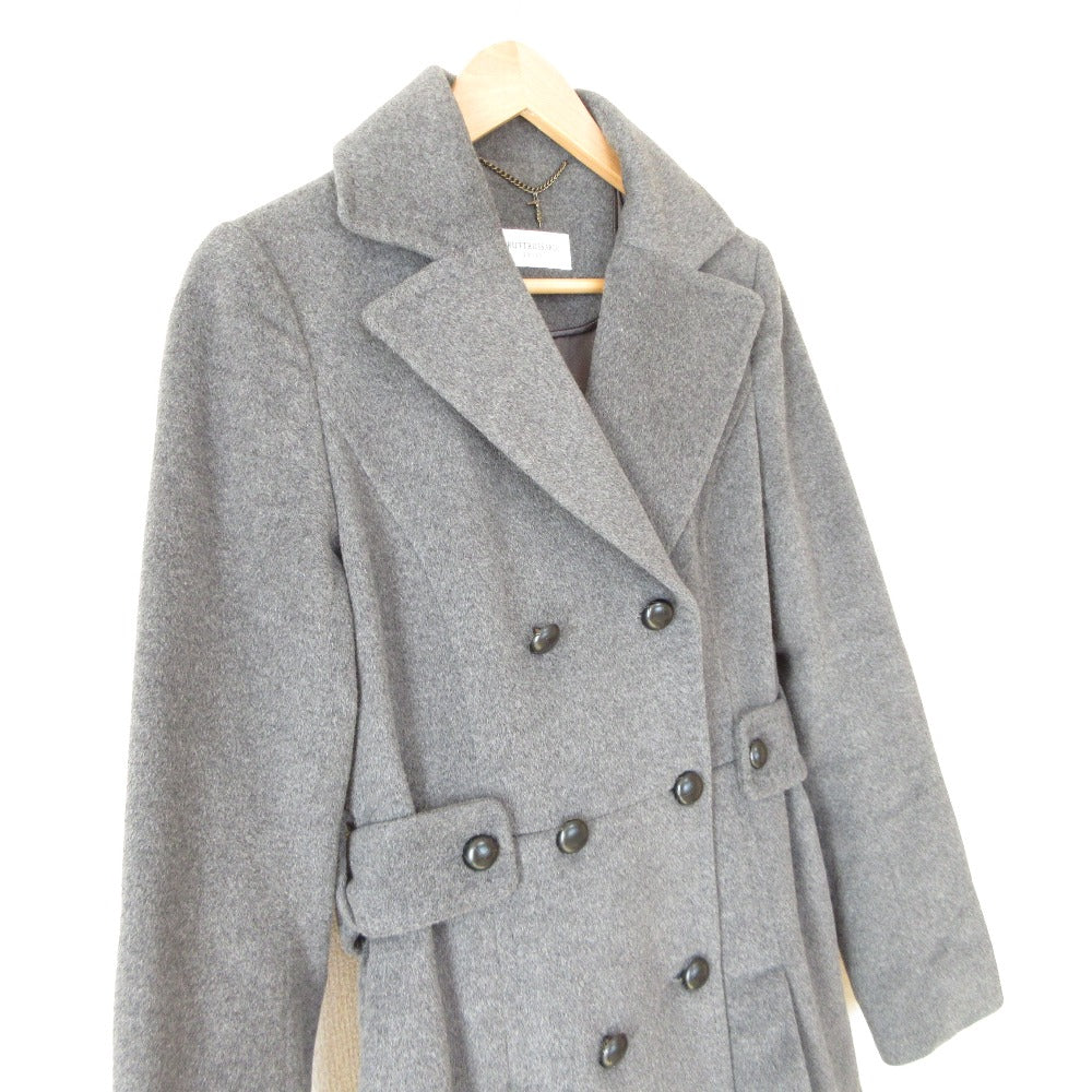 Trussardi ダブル ブレスト ウール ロング コート