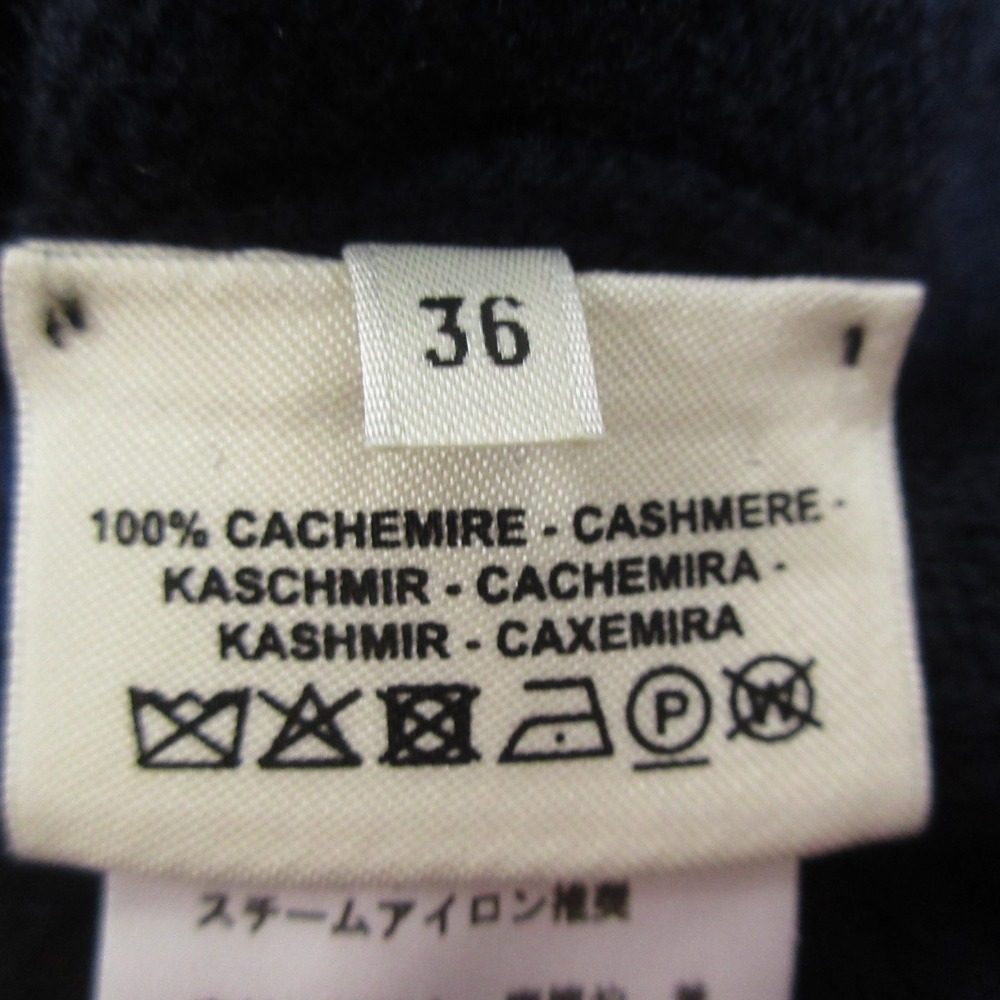 エルメス カシミヤ ショートスリーブリブニットセーター36
