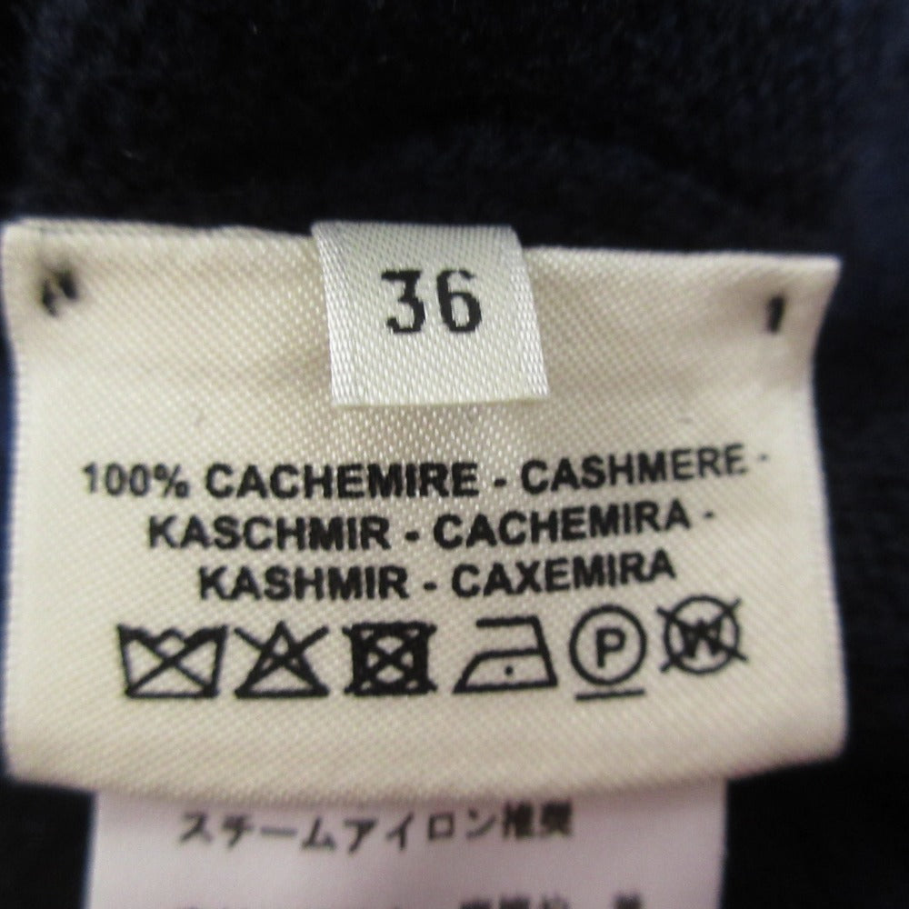 エルメス カシミヤ ショートスリーブリブニットセーター36