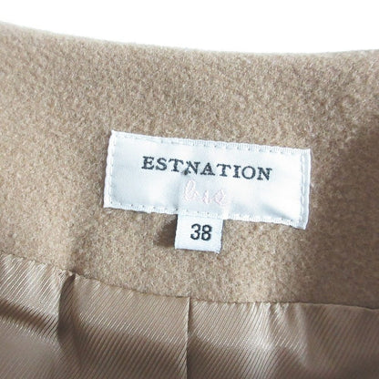 ESTNATION bis ウール ノーカラー コート