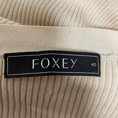 FOXEY ロングリブニットカーディガン