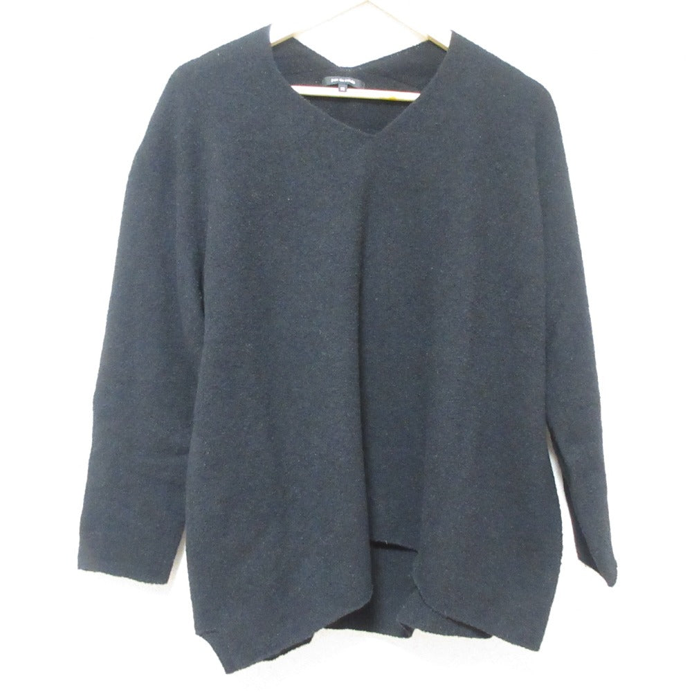 pas de calais ウール ブークレ Vネック プルオーバー