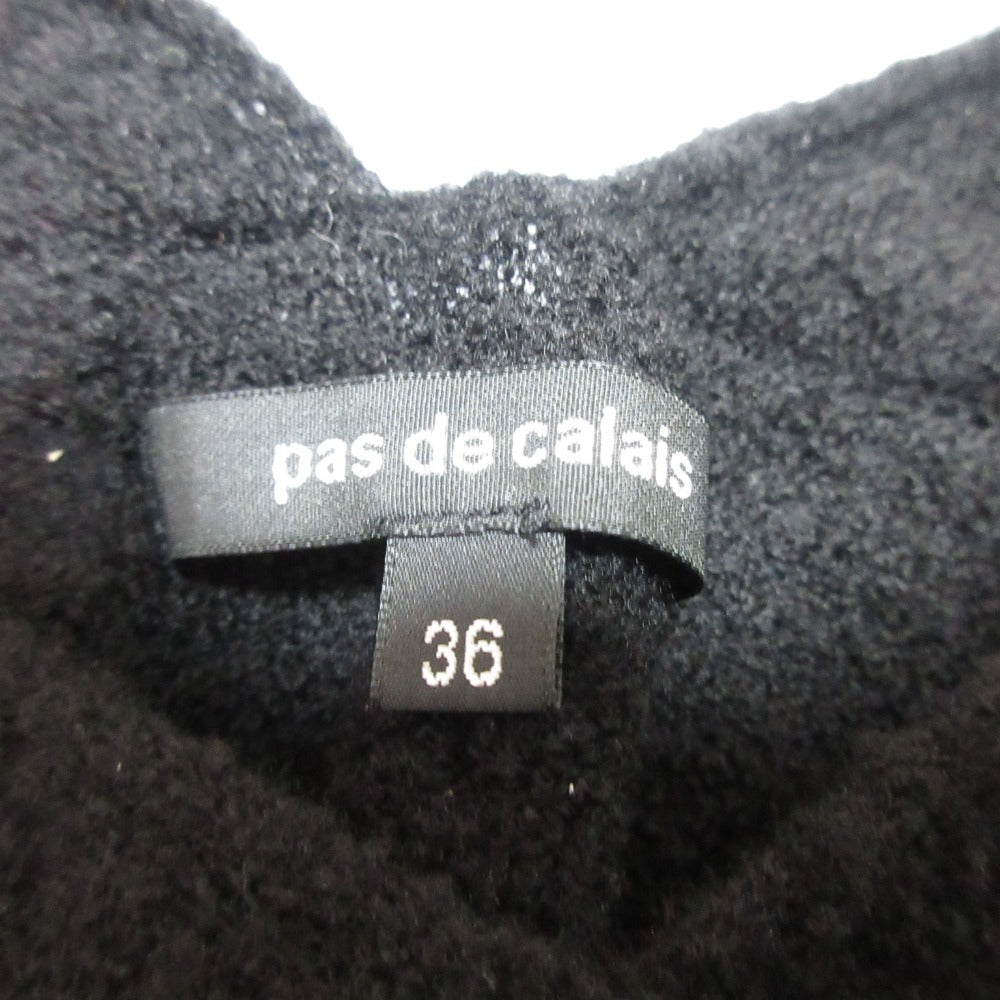 pas de calais ウール ブークレ Vネック プルオーバー