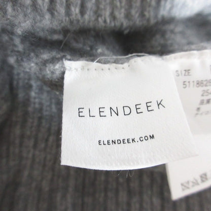 ELENDEEK ハーフ ジップ ハイ ネック ニット プルオーバー