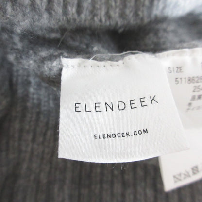 ELENDEEK ハーフ ジップ ハイ ネック ニット プルオーバー