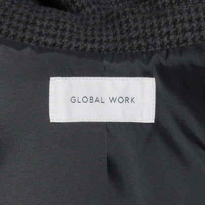 GLOBAL WORK ハウンドトゥース ストレッチ コート