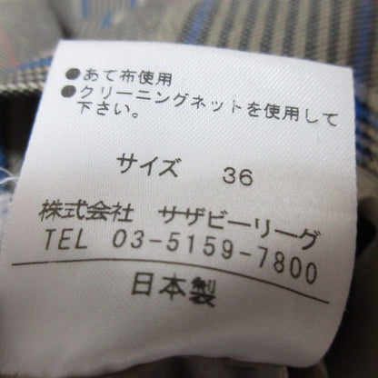 エストネーション チェック ウール ミモレ丈スカート