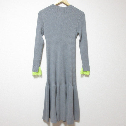 CELFORD クロシェ レース リブ ニット ドレス