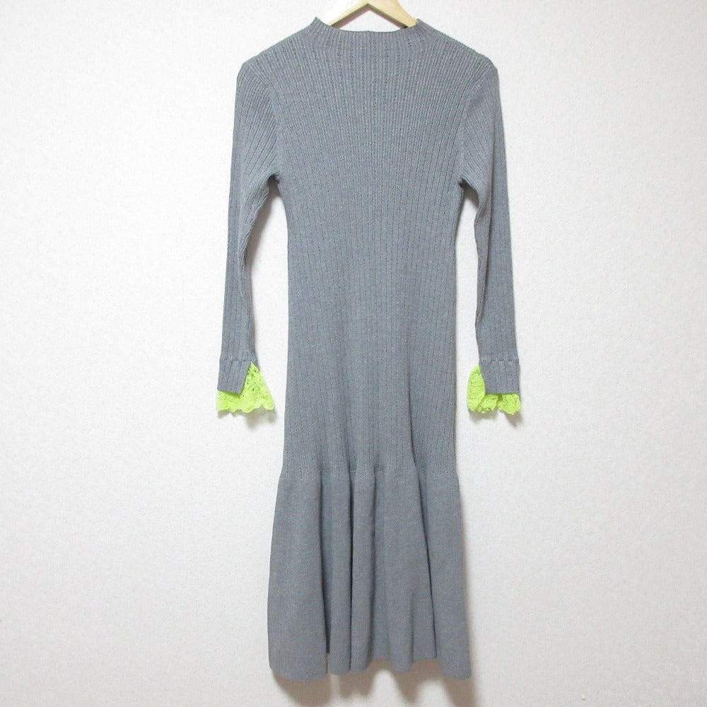CELFORD クロシェ レース リブ ニット ドレス