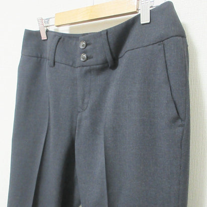 Umii908 45R チェック ストレッチ テーパード パンツ