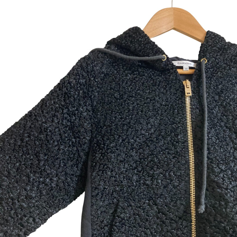 CARVEN プードルニットフーディジップパーカー