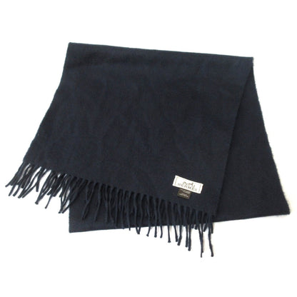 エルメス 刺繍ロゴ 100% カシミア スカーフ