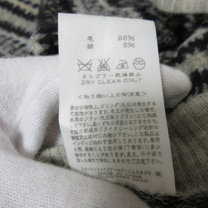 Umii908 45R ノルディック柄ボーダーニットクロップドパンツ