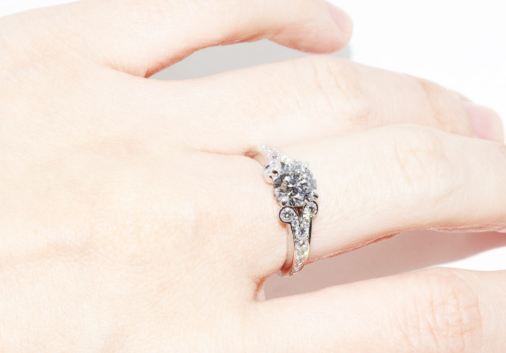 カルティエ Pt950 ダイヤモンド バレリーナ ソリティア リング