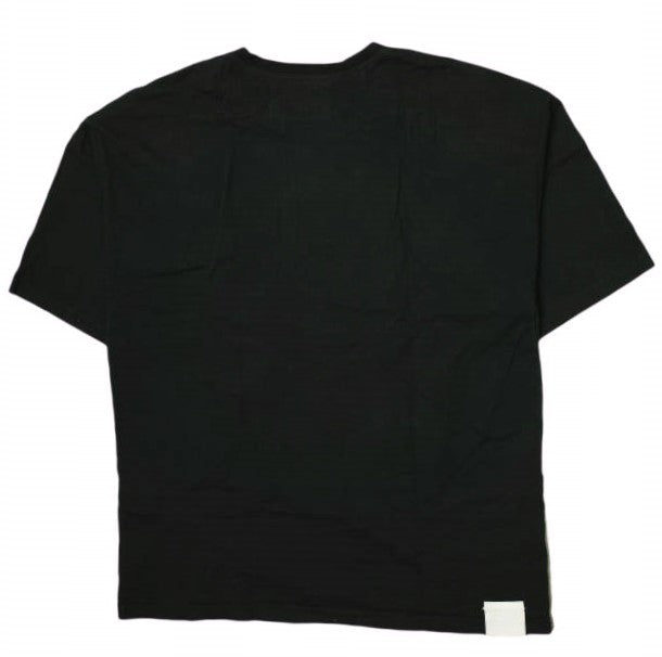 UEG オーバーサイズ Tシャツ テープ プリント ブラック