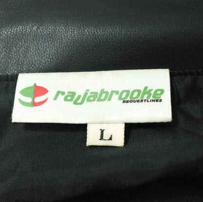 Rajabrooke フェイク レザー ジャケット L ネイビー