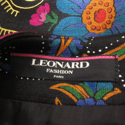 LEONARD シルク ノーカラー ジャケット