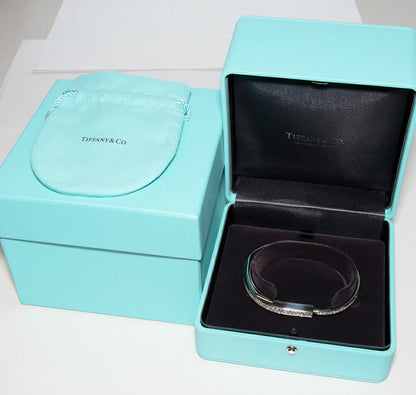 ティファニー K18 ホワイト ゴールド ロック ブレスレット フル パヴェ ダイヤモンド 5.57ct サイズ 20cm