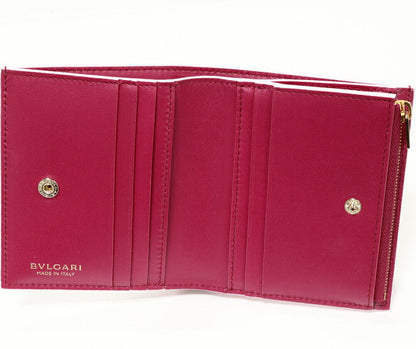 ブルガリ カーフ インフィニート ロゴマニア コンパクト財布