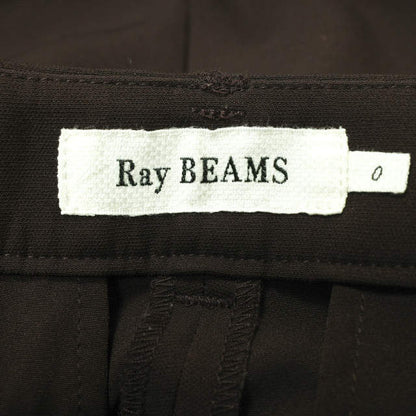 Ray BEAMS 1 タック カラー パンツ ブラウン