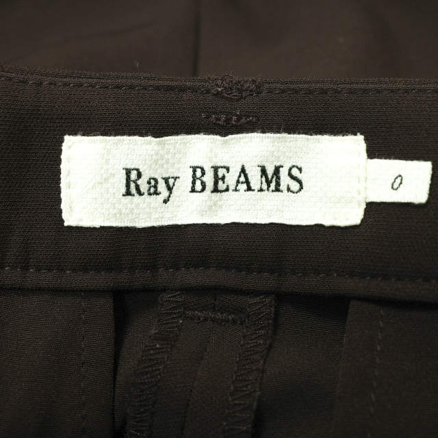 Ray BEAMS 1 タック カラー パンツ ブラウン