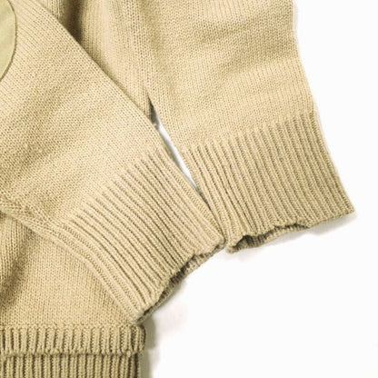 メゾンマルジェラ Elbow Patch Crew Neck Sweater コットンリネンウール ニット