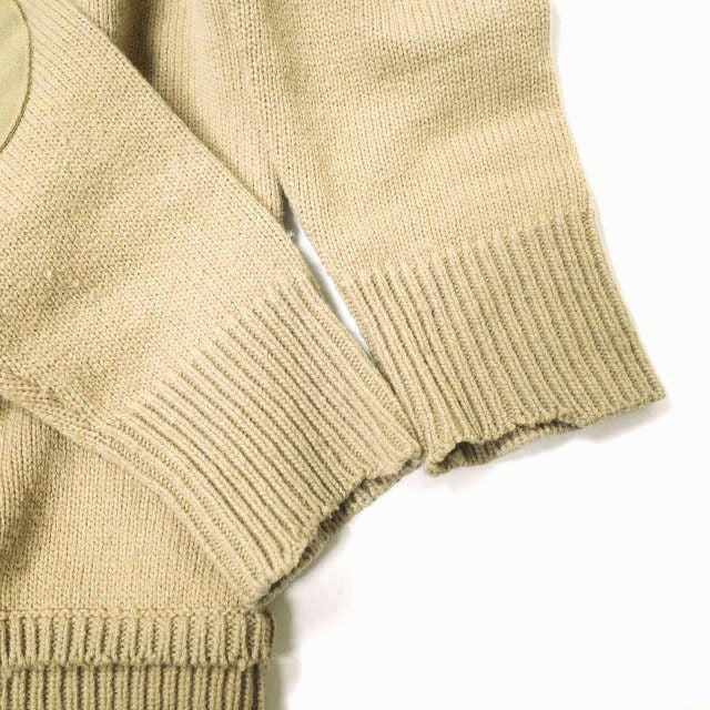 メゾンマルジェラ Elbow Patch Crew Neck Sweater コットンリネンウール ニット