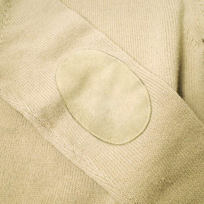 メゾンマルジェラ Elbow Patch Crew Neck Sweater コットンリネンウール ニット