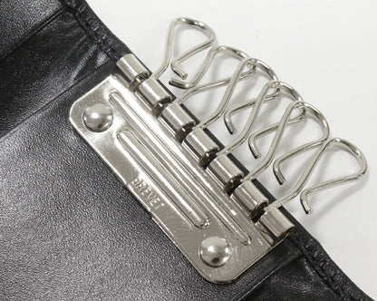 プラダ Vitello Box 6 キーケース カーフ ネロ M25U