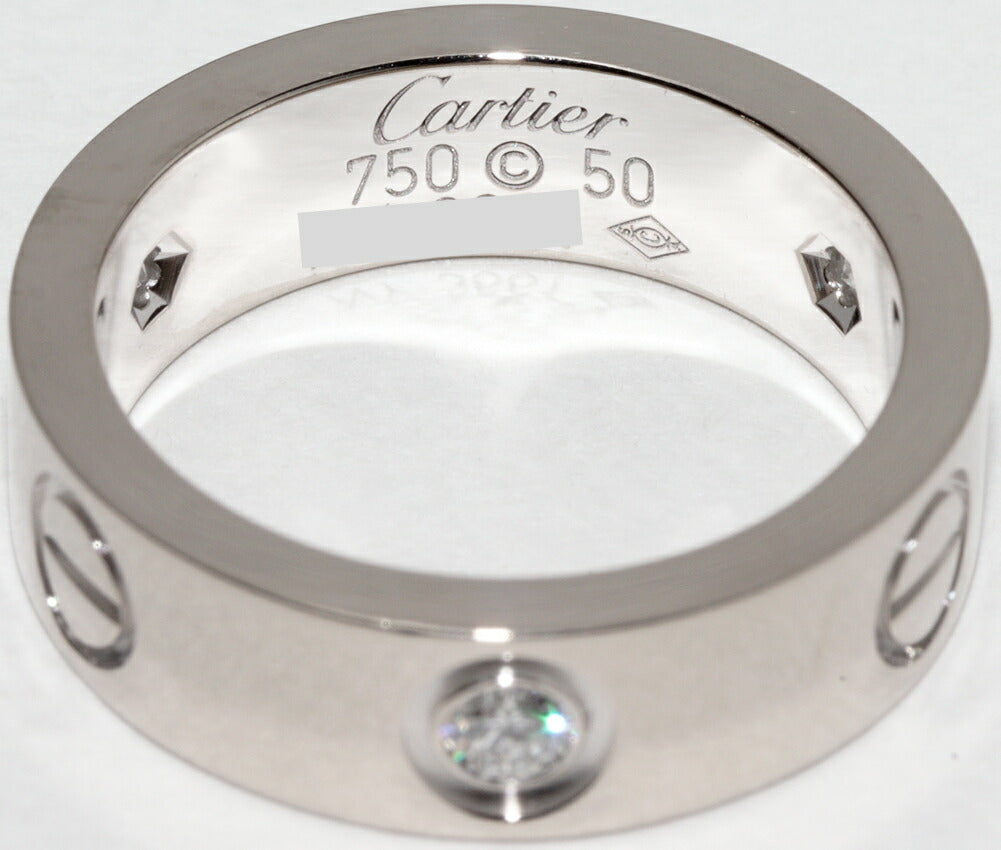 カルティエ ラブリング Au750ホワイトゴールド リング 10号