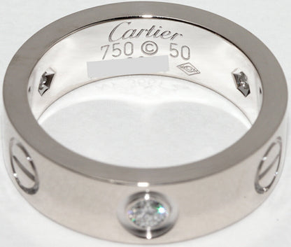 カルティエ ラブリング Au750ホワイトゴールド リング 10号