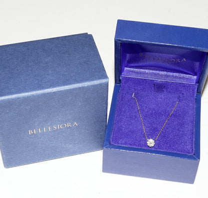 BELLESIORA K18YG K18WG ペンダント ネックレス 2402553