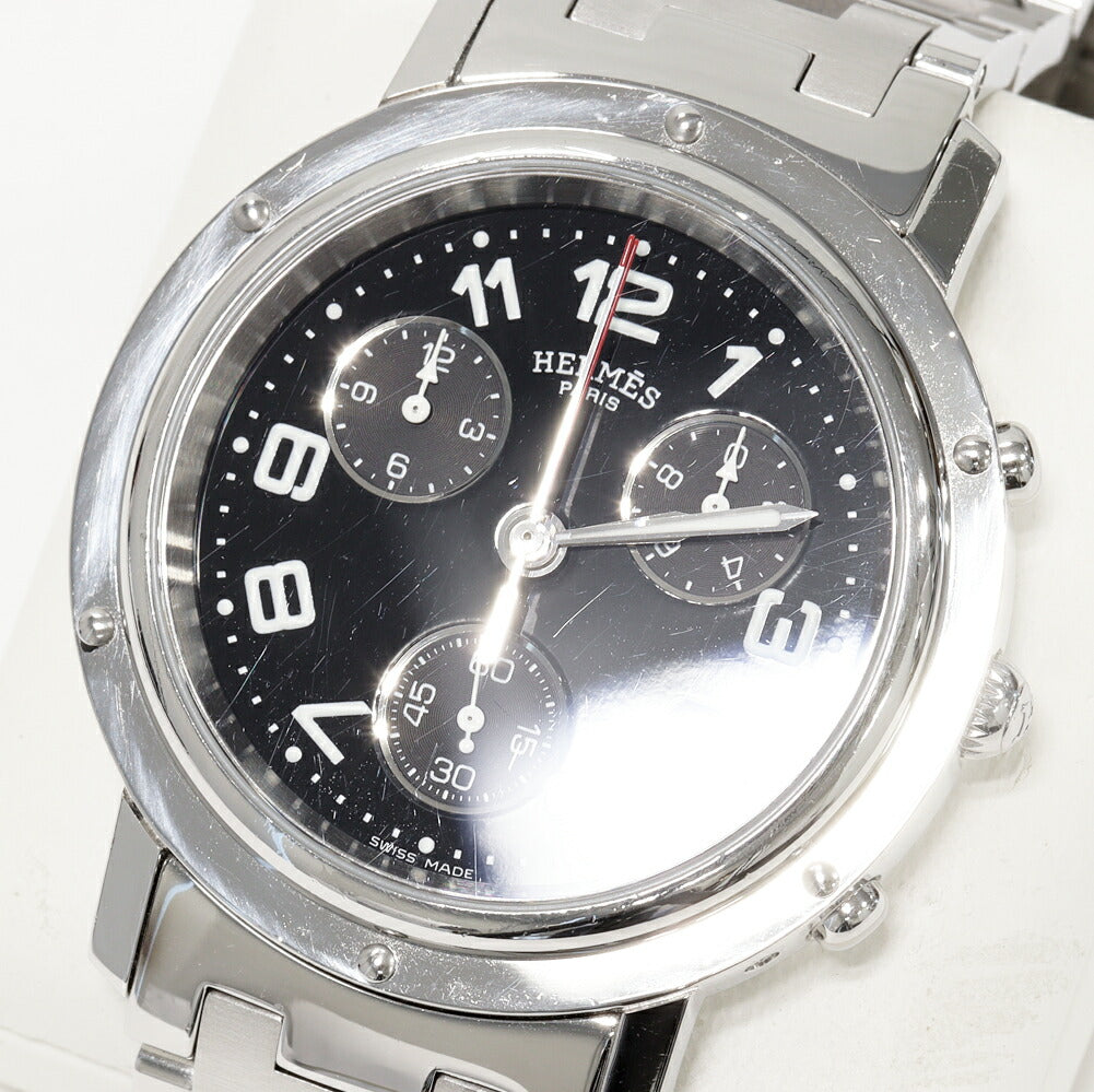 エルメス クリッパー CL1.910 ブラック文字盤時計