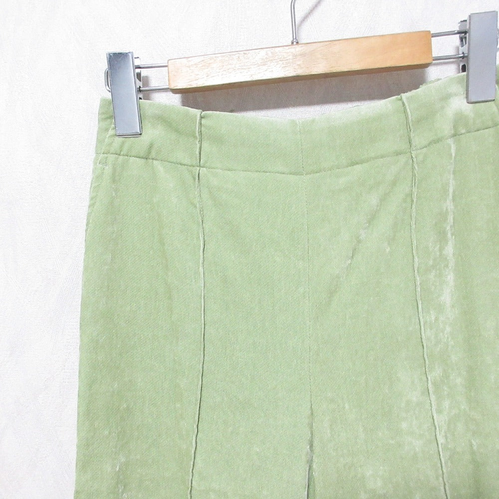 MACPHEE ストレッチ ベルベット ストレート パンツ