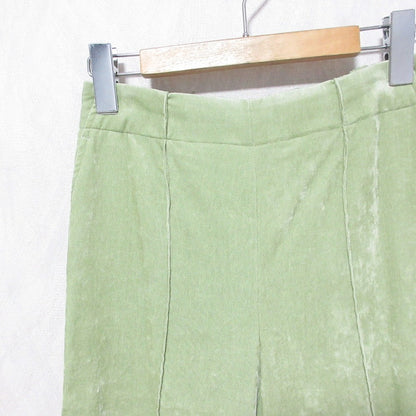 MACPHEE ストレッチ ベルベット ストレート パンツ