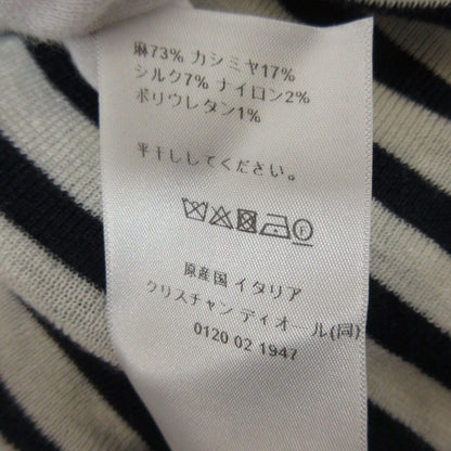 クリスチャンディオール カシミヤシルクボーダーニットカットソー