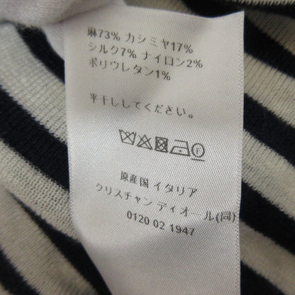 クリスチャンディオール カシミヤシルクボーダーニットカットソー