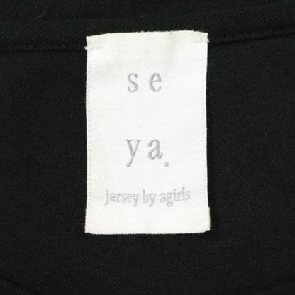 Seya エッセンシャル コットン Tシャツ L ブラック