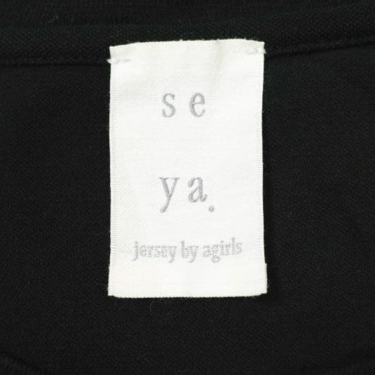 Seya エッセンシャル コットン Tシャツ L ブラック
