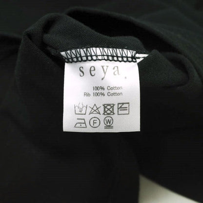 Seya エッセンシャル コットン Tシャツ L ブラック