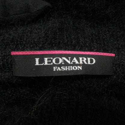 LEONARD チェーン プリント ニット ドッキング ドレス