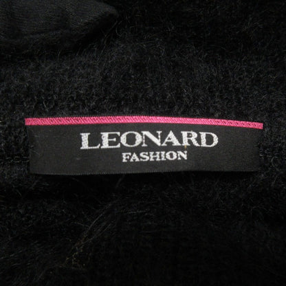 LEONARD チェーン プリント ニット ドッキング ドレス