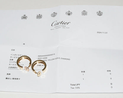 カルティエ ラブ Au750 ダイヤモンドピアス