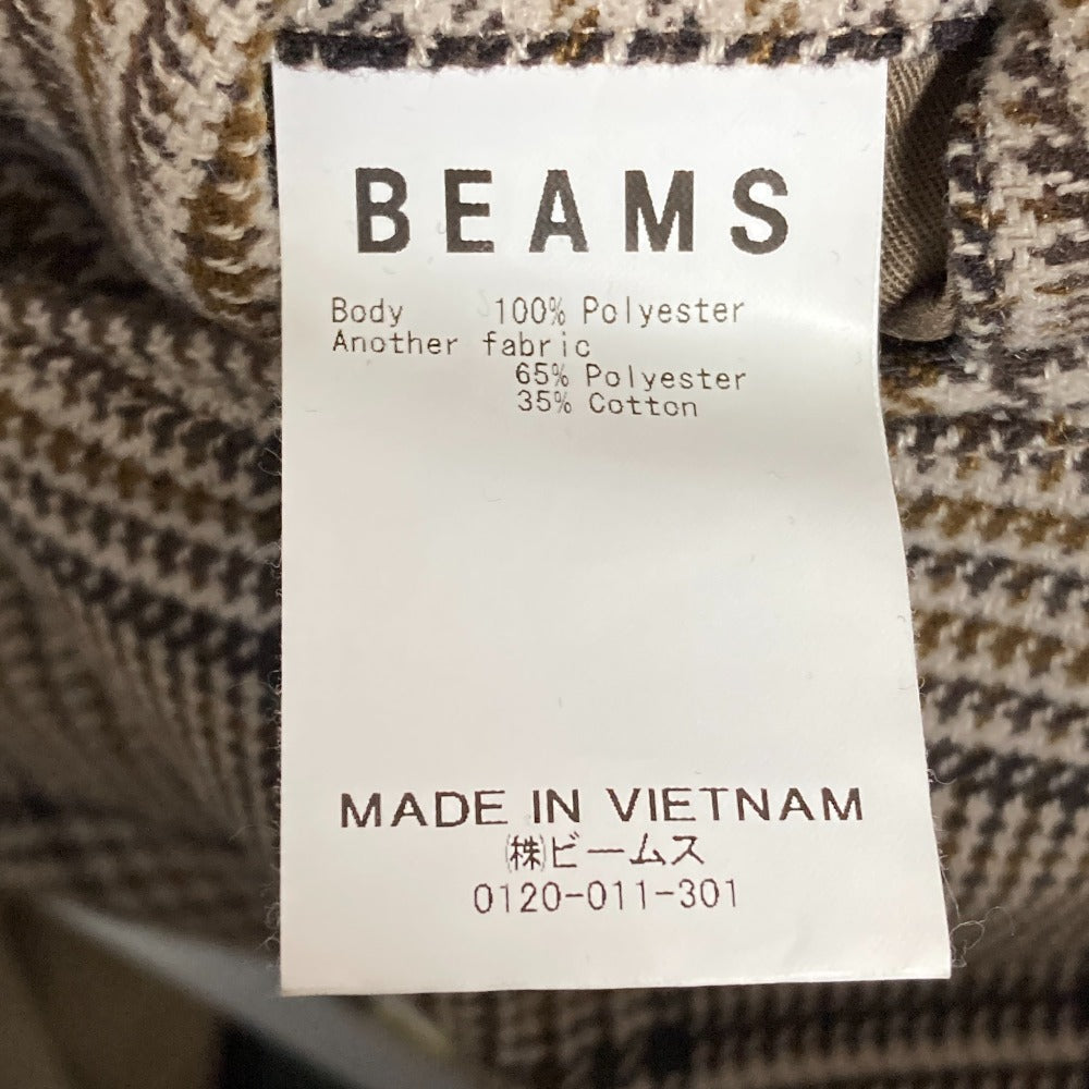ビームス テックウール グレンチェックワイドスラックス