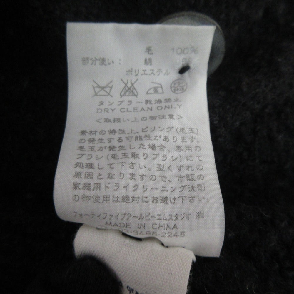 45R 圧縮ウール ノーカラー コート