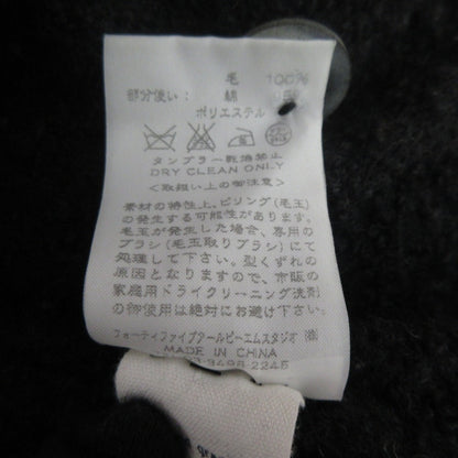 45R 圧縮ウール ノーカラー コート