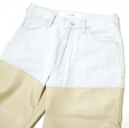 プロヴォーク Denim Fake leather パンツ
